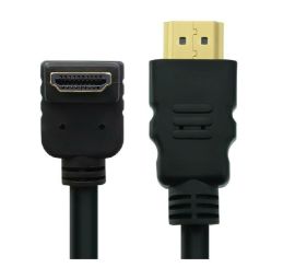 Kabel HDMI v2.0a, kątowy 90°, wyjściowy, złocony, M/M, 1,8 m