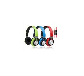 Solidny zestaw słuchawkowy stereo z mikrofonem, biało-zielony, model HT-HD212