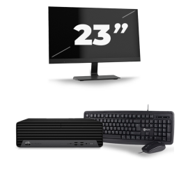 HP EliteDesk 800 G6 USFF - Intel Core i3-10e Generatie - 8GB RAM - 256GB SSD - Windows 11 + 1x 23 inch Monitor