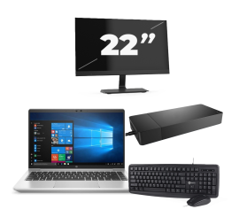 HP ProBook 440 G8 - Intel Core i3 11. generacji - 14 cali - 16GB RAM - 256GB SSD - Windows 11 Home + 1x Monitor 22 cali