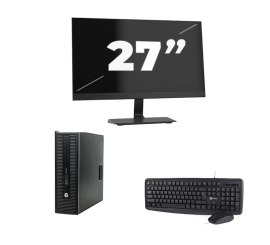 HP ProDesk 600 G2 USFF - Intel Core i3-6. generacja - 8 GB RAM - 256 GB SSD - Windows 11 + 1x monitor 27 cali