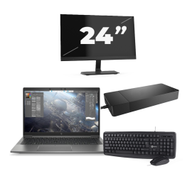HP ZBook Firefly 14 G8 - Intel Core i7 11. generacji - 14 cali - 16GB RAM - 256GB SSD - Windows 11 Home + 1x Monitor 24 cali