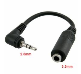 Kabel konwertujący gniazdo stereo 2,5 mm na 3,5 mm, 15 cm (M/F)