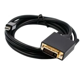 Mini DisplayPort męski na DVI męski, 1,8 m, czarny