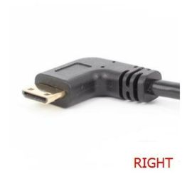 Kabel kątowy Mini HDMI męski na żeński HDMI, 17 cm