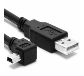Kabel Mini USB na USB 2.0, kąt 90°, długość 50 cm