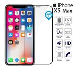 Zabezpieczenie ekranu ze szkła hartowanego 3D do iPhone'a XS Max 9h - czarne