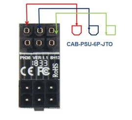 6-pinowy port zasilacza karty graficznej Adapter obrotowy o 180 stopni F/M, wyjście